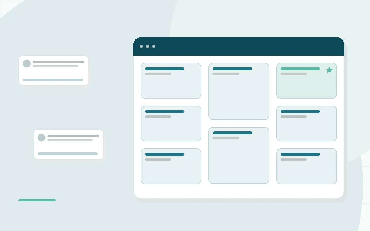 Flat illustration of a mattress cross-section showing wool cover, latex layer and coil base, teal and mint palette