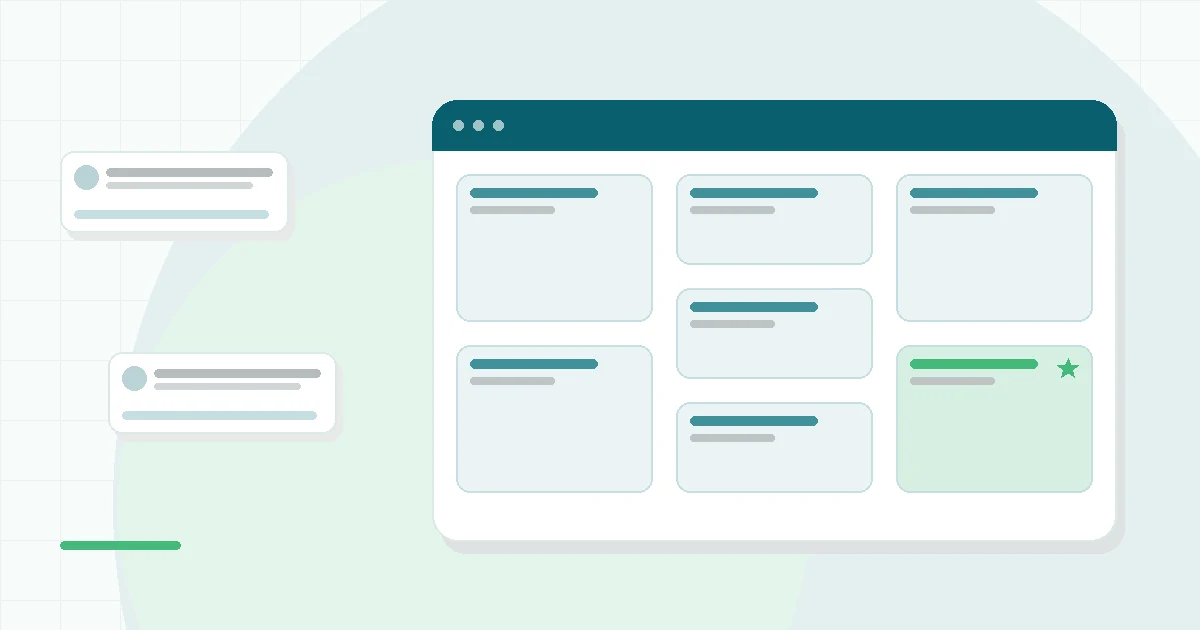Flat illustration of a round zafu cushion, a wooden seiza bench and a mat beside a tester checklist, teal and mint palette