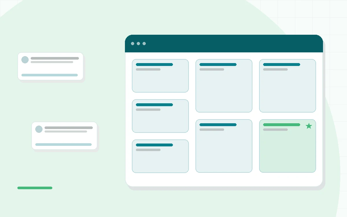 Flat illustration of a chart comparing labeled bacterial strains across supplement bottles, teal and mint palette