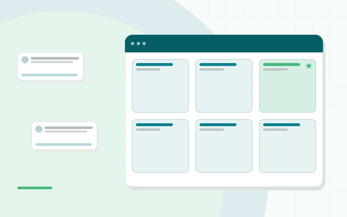 Flat illustration of supplement testing: bottles on a shelf, a checklist and a calendar marking eight weeks