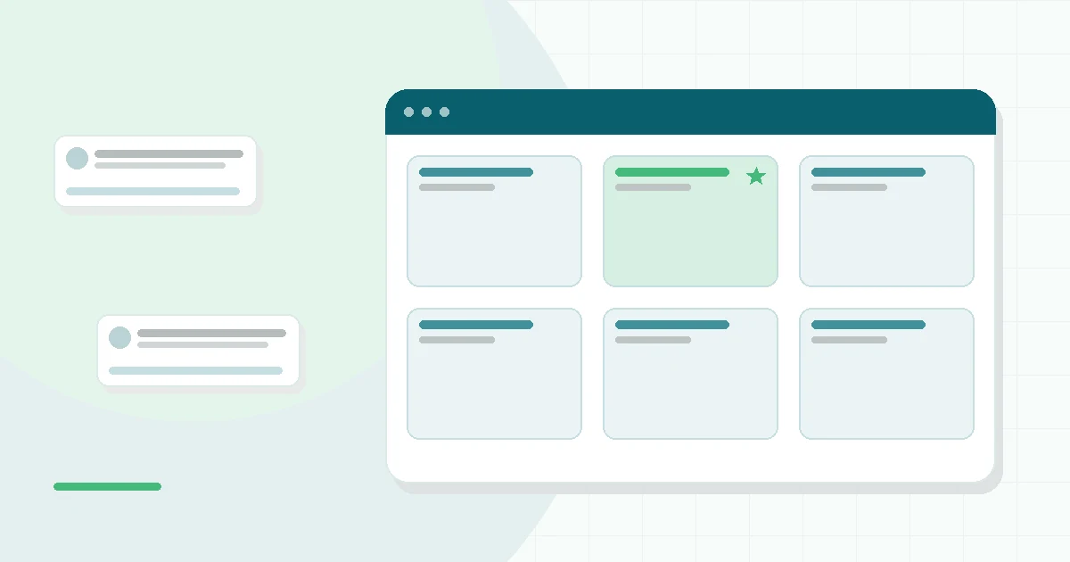 Flat illustration of two smartphones facing each other with a chat bubble, a video session icon and a balance scale between them, teal and mint palette