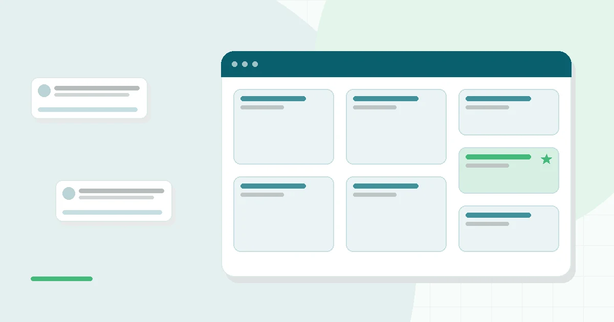 Flat illustration of a smartphone with a meditation timer beside a moon, headphones and a month-long calendar, teal and mint palette