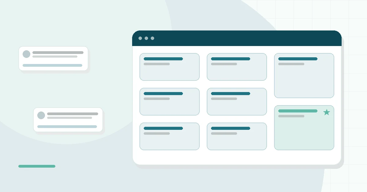 Flat illustration of a rolled foam mattress expanding out of a delivery box, teal and mint palette
