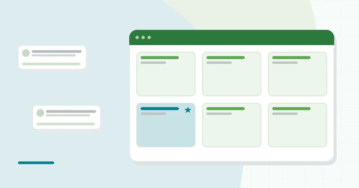 Flat illustration of a phone showing a nutrient breakdown chart, teal and mint palette