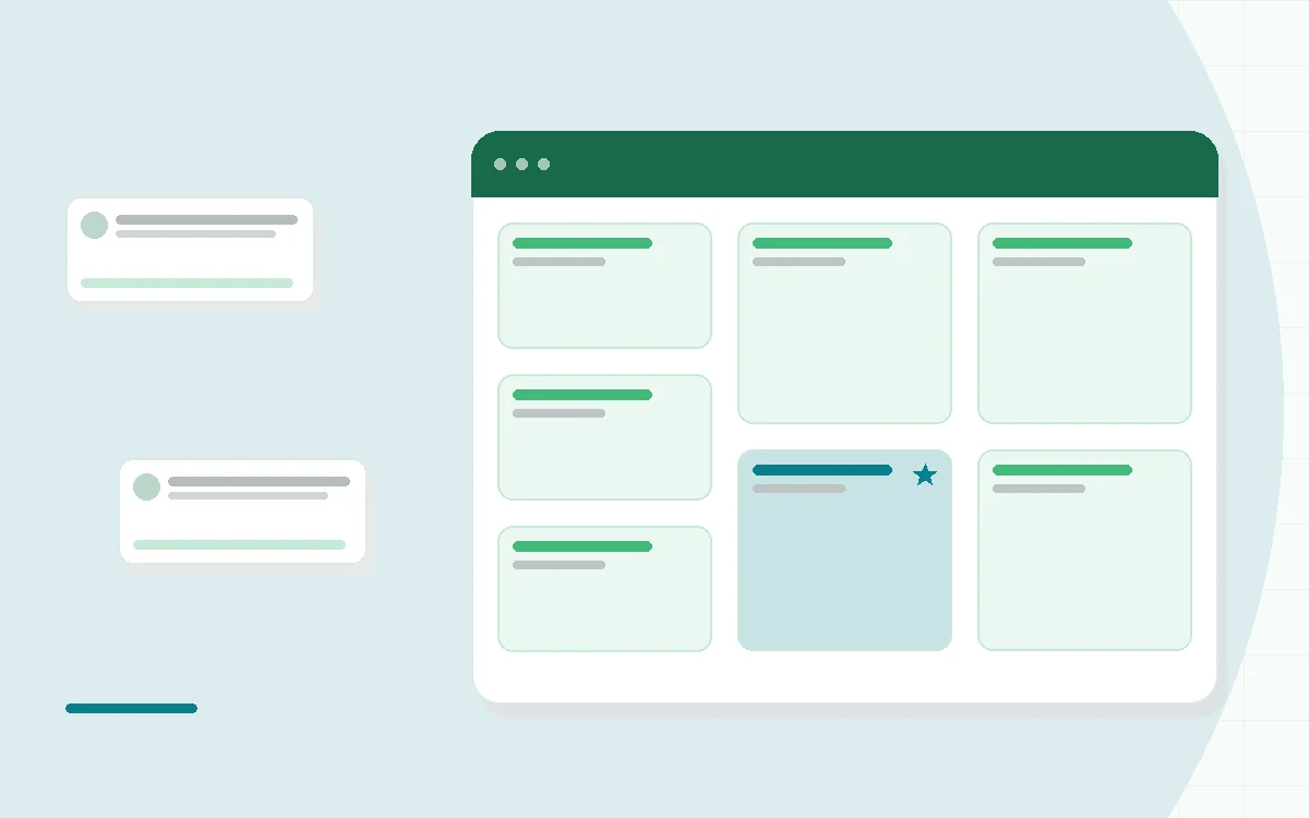 Flat illustration of a person doing a bodyweight workout beside a phone, teal and mint palette