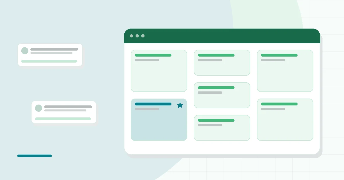 Flat illustration of a phone showing a coach message thread, teal and mint palette