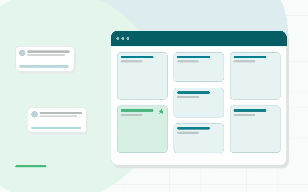Flat illustration of a supplement testing checklist beside whole-food ingredients, a protein tub and a calendar, teal and mint palette