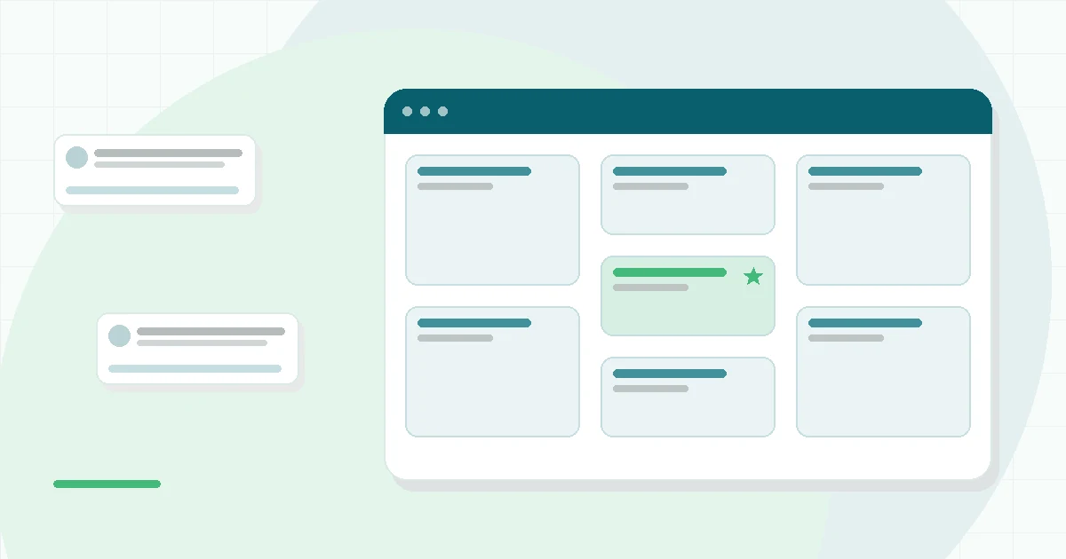 Flat illustration of a smartphone showing a Happiness Index chart with a person meditating, teal and mint palette