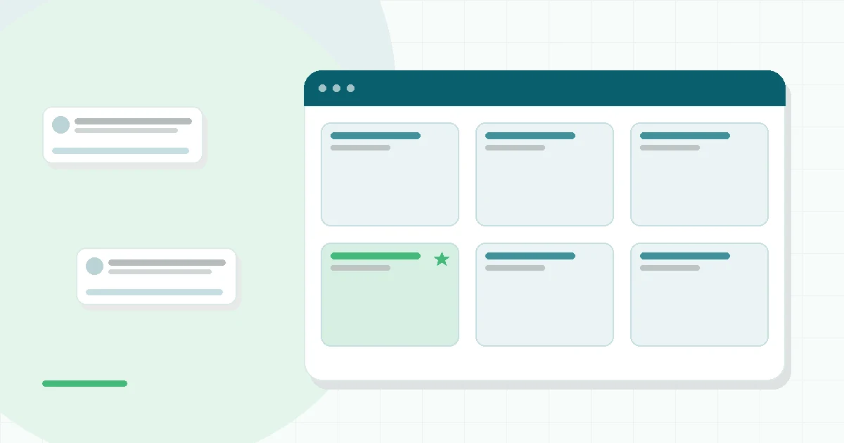 Flat illustration of a smartphone showing a mood tracking grid, teal and mint palette