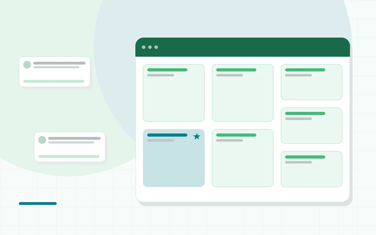 Flat illustration of a screen rower beside a simple air rower, teal and mint palette