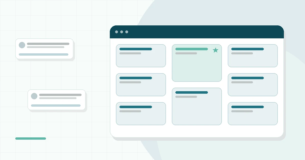Flat illustration of a balanced foam mattress on a bed frame with a notebook and checklist, teal and mint palette