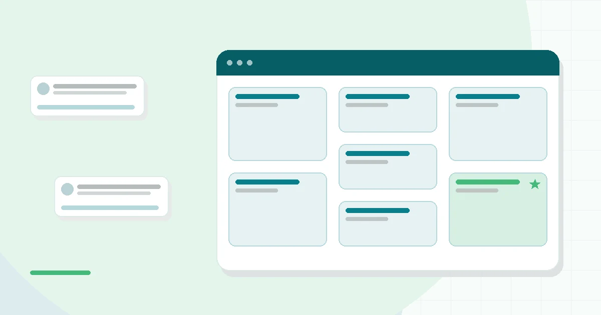 Flat illustration of a supplement tub and shaker bottle beside a certificate seal, teal and mint palette