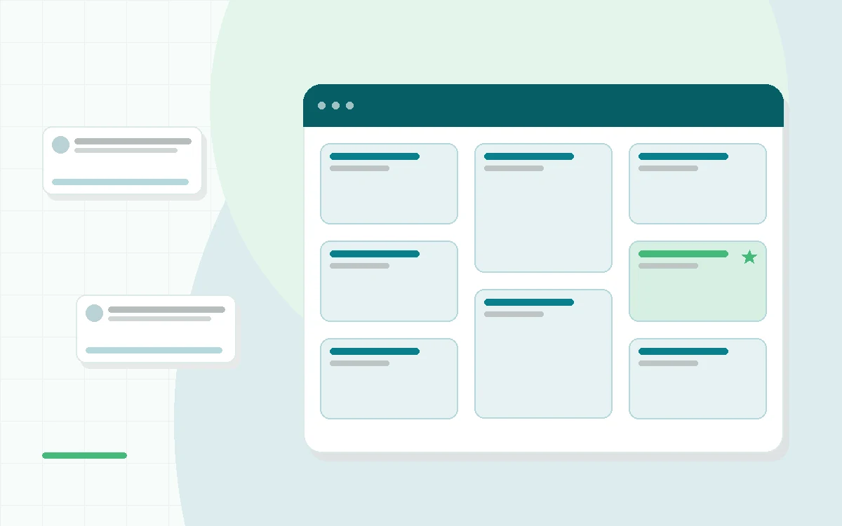 Flat illustration of a supplement tub beside a lab report clipboard with a checkmark seal, teal and mint palette