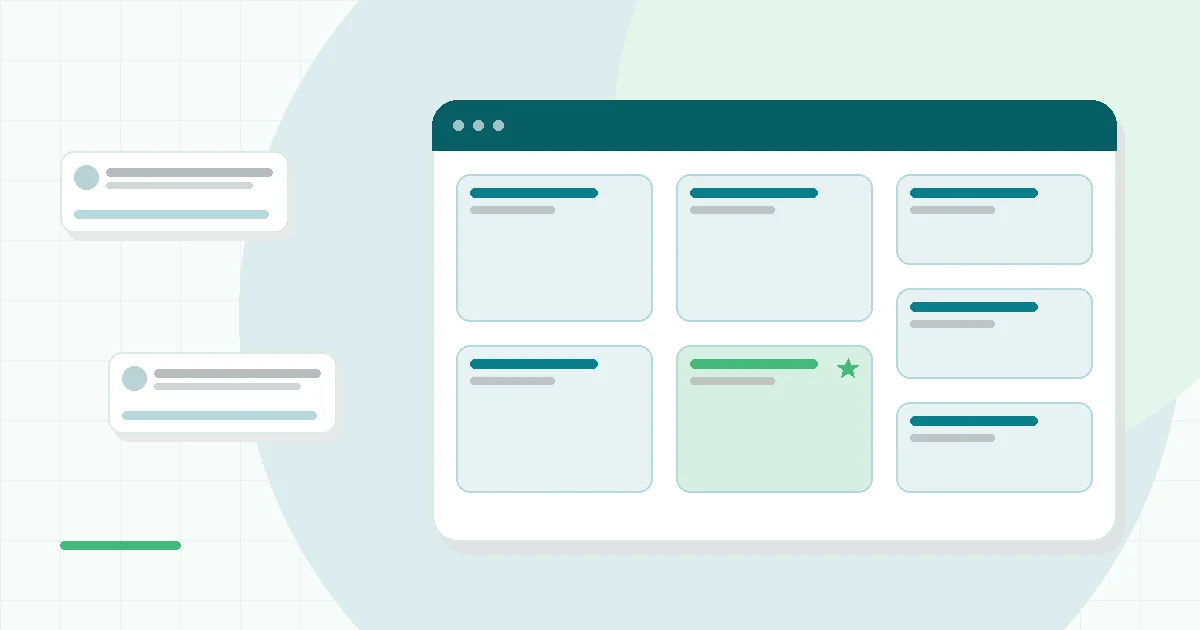 Flat illustration of supplement bottles with visible ingredient labels arranged on a desk with a magnifying glass, teal and mint palette