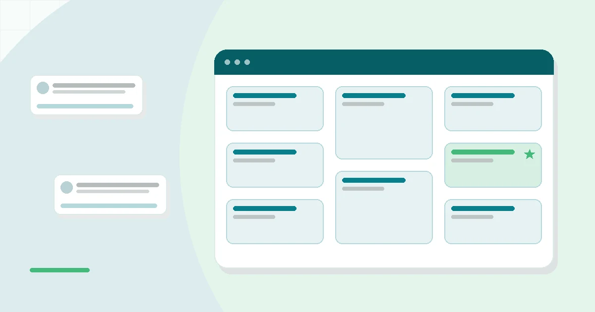 Flat illustration of a hydration multiplier stick pack next to a glass of water, teal and mint palette