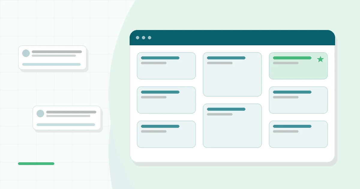 Flat illustration of a smartphone showing a mood tracking chart, teal and mint palette