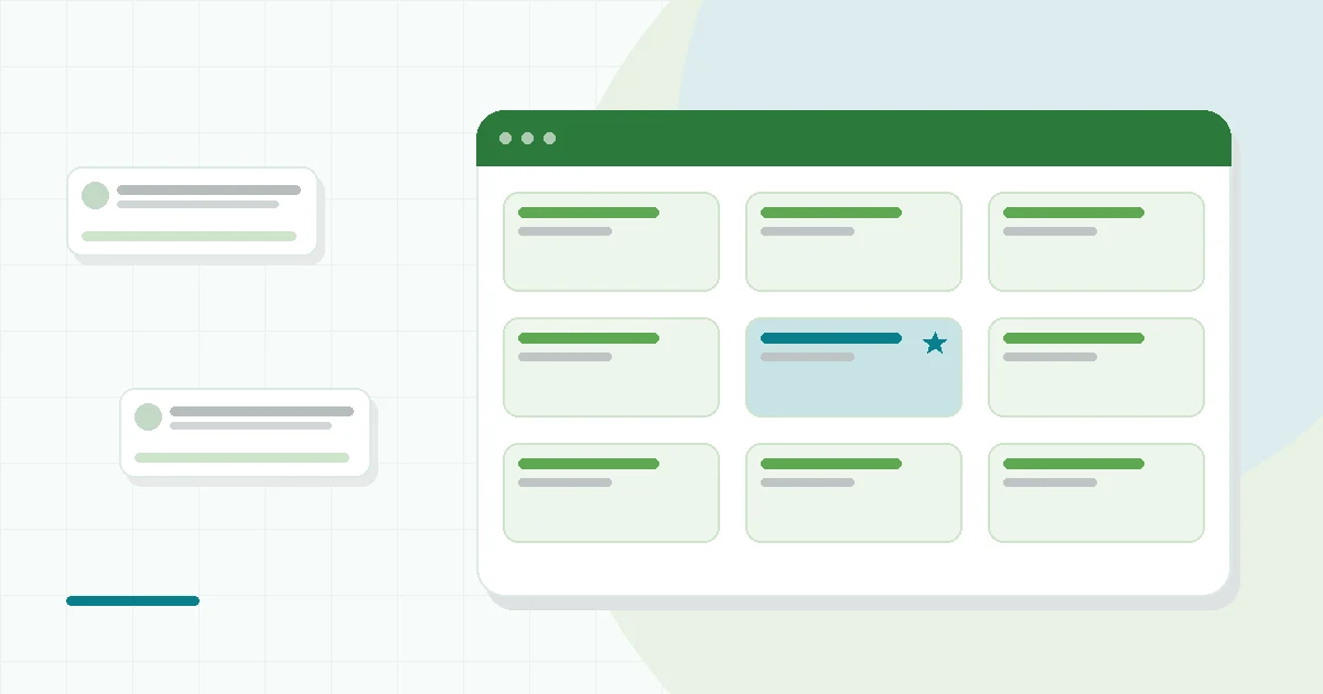 Flat illustration of a phone showing a food diary log, teal and mint palette