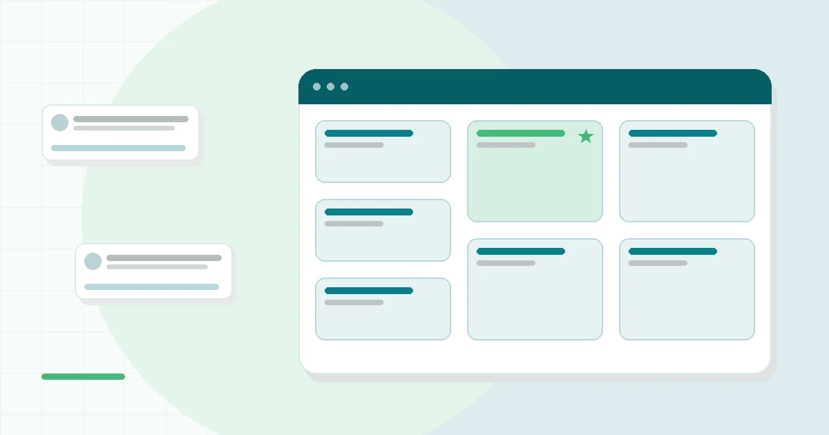 Flat illustration of supplement bottles lined up on a drugstore shelf with a magnifying glass and checklist, teal and mint palette