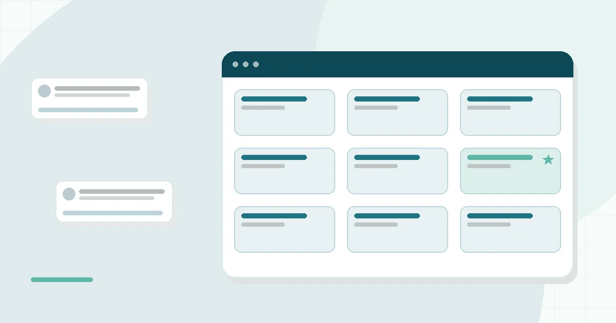 Flat illustration of two mattresses side by side with a comparison checkmark between them, teal and mint palette