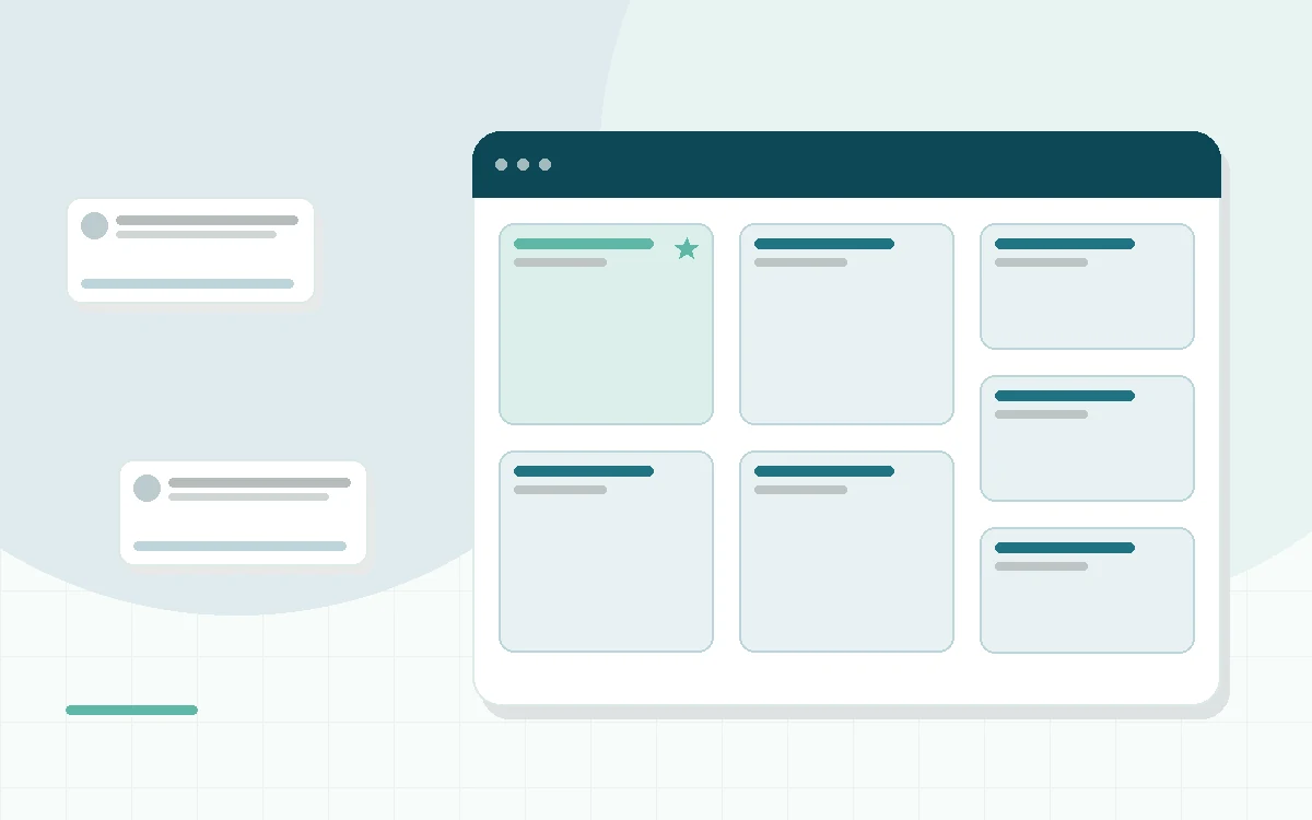 Flat illustration of two mattresses side by side with comparison checkmarks between them, teal and mint palette