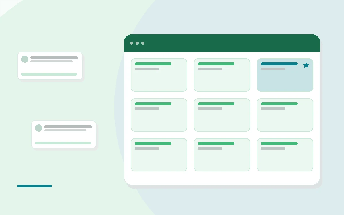 Flat illustration of a person doing a bodyweight workout beside a phone, teal and mint palette