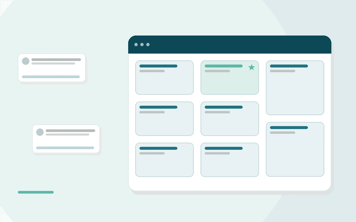 Flat illustration of a mattress cross-section showing foam and coil layers, teal and mint palette