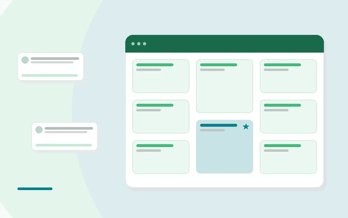 Flat illustration of a slim sensor ring and a screenless fabric band side by side over a comparison checklist, teal and mint palette