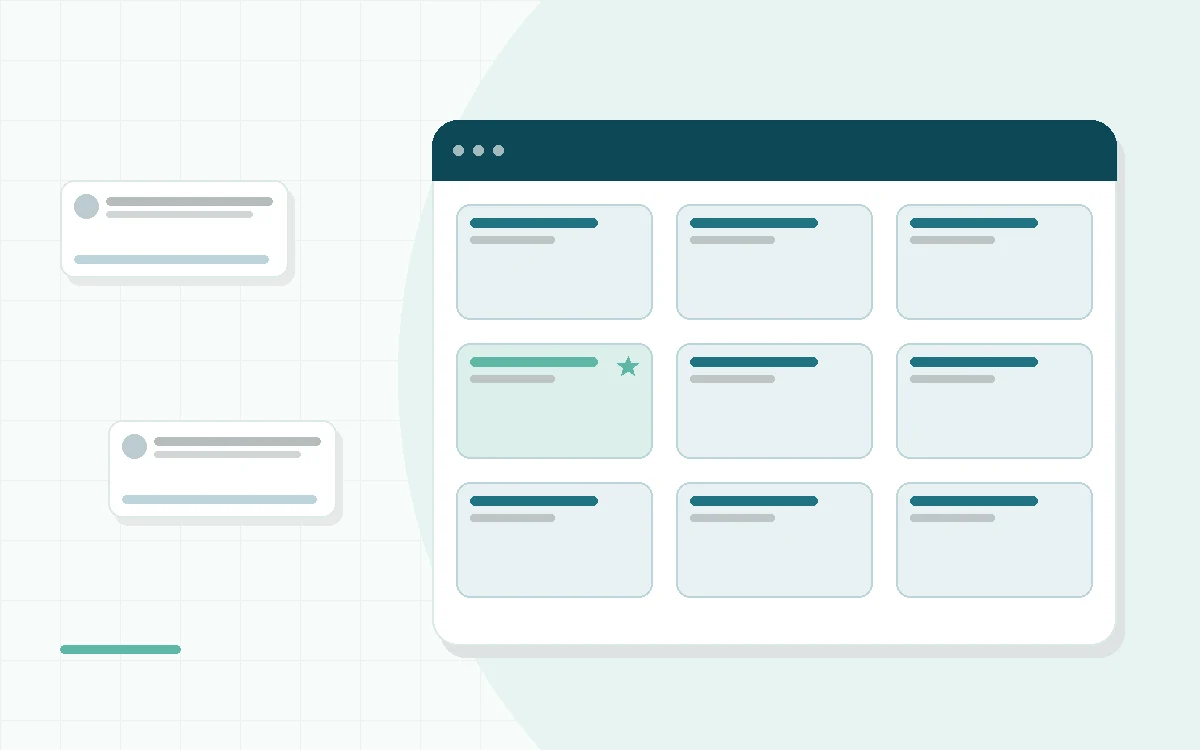Flat illustration of a grid-textured pillow with airflow lines, teal and mint palette