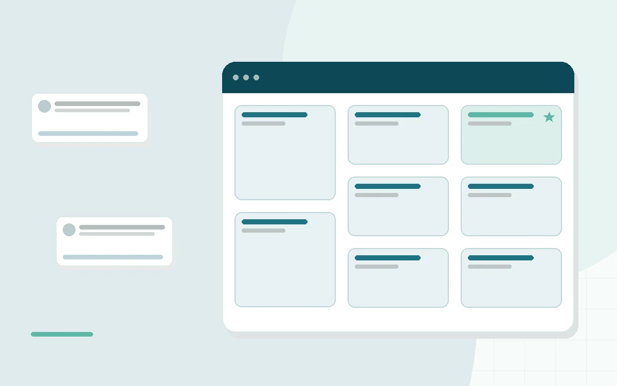 Flat illustration of a cross-section of a grid mattress beside a layered foam mattress, teal and mint palette