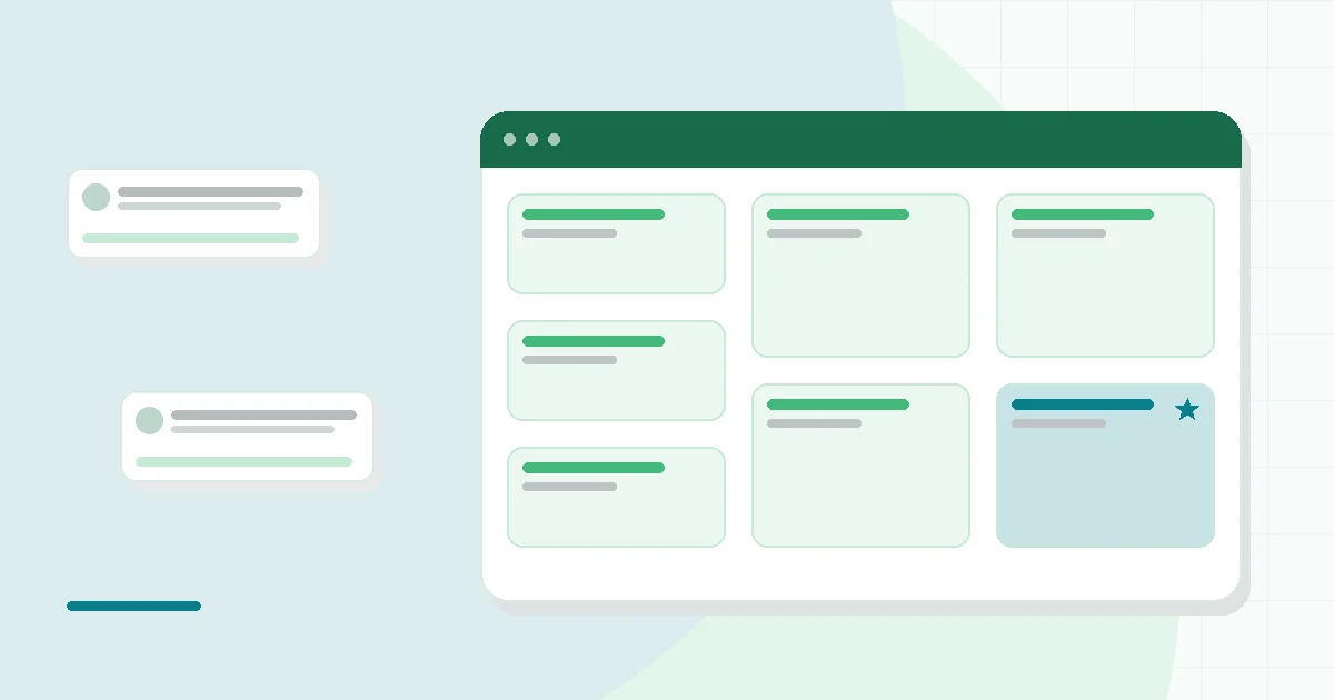 Flat illustration of a resistance band and dumbbells, teal and mint palette