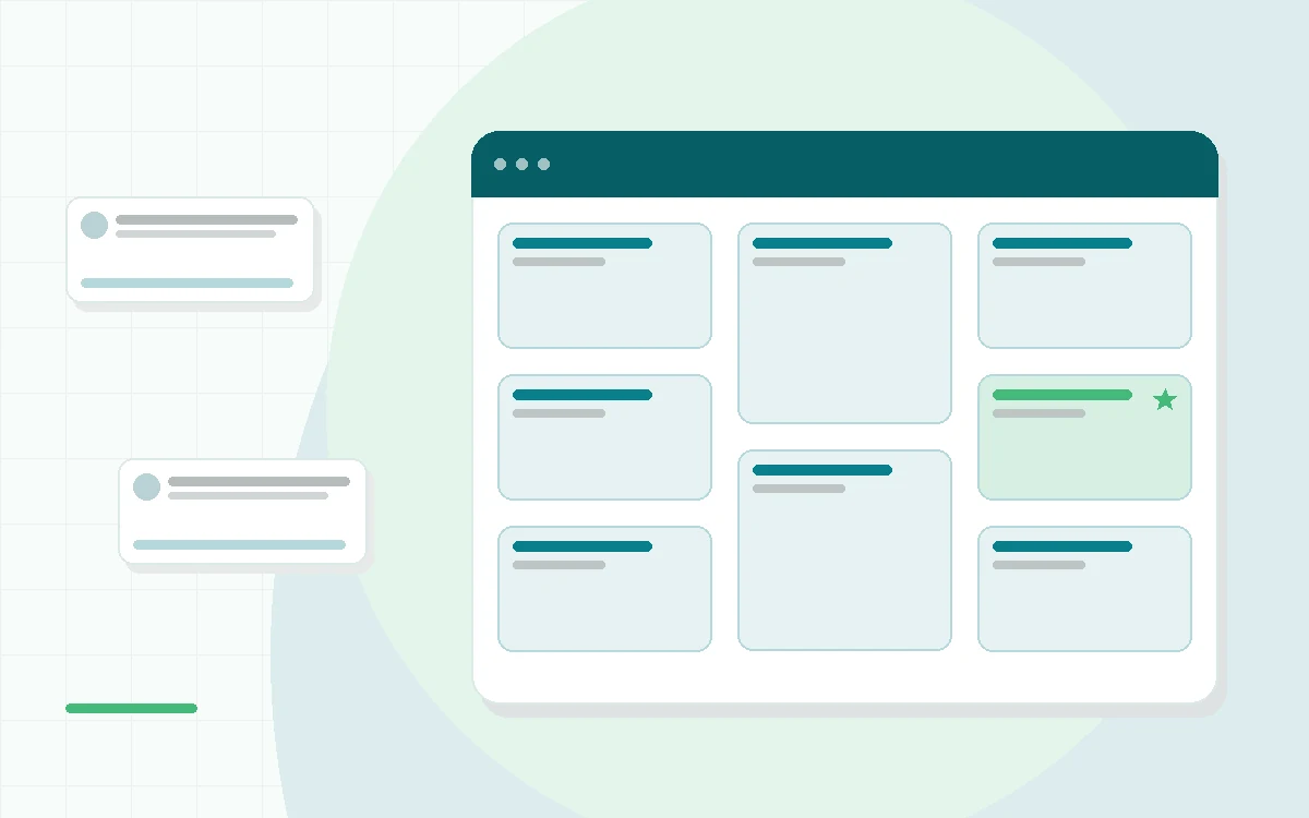 Flat illustration of a supplement capsule connected by a dotted line to a mint field and a map pin, teal and mint palette