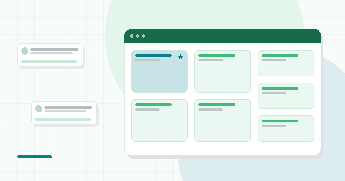 Flat illustration of a rowing machine and an elliptical side by side, teal and mint palette