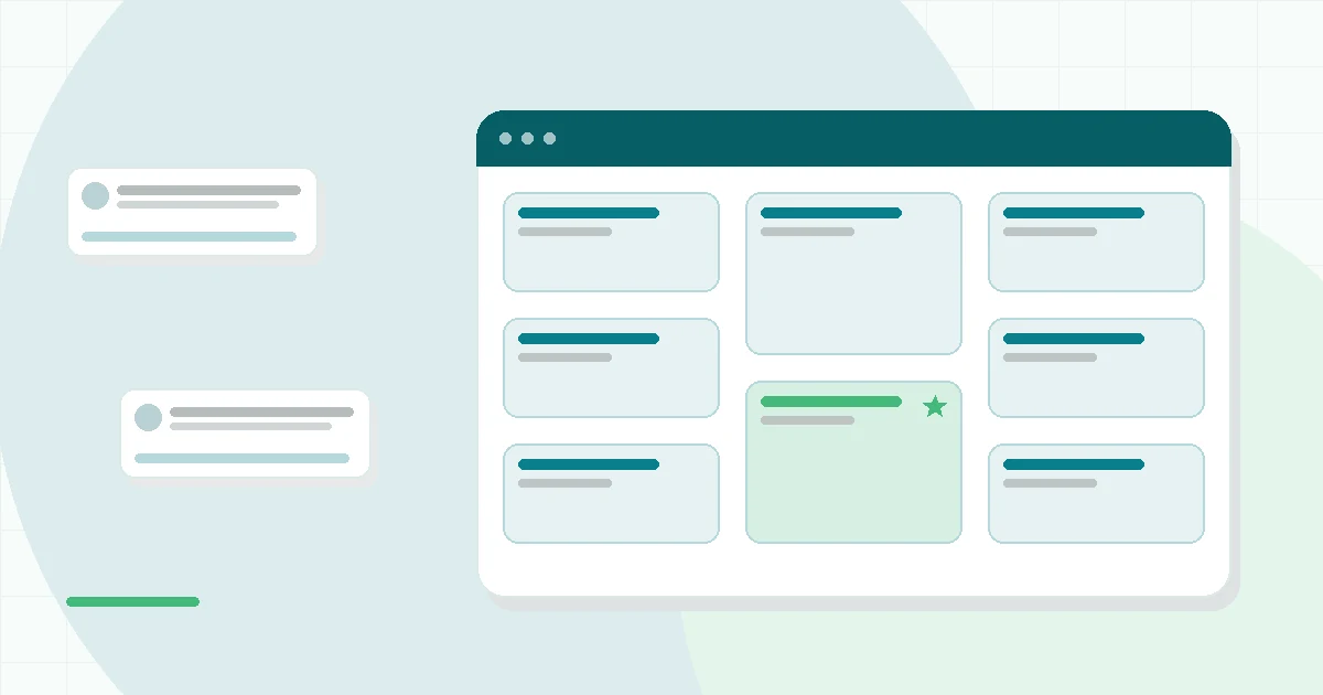 Flat illustration of two probiotic bottles side by side, teal and mint palette