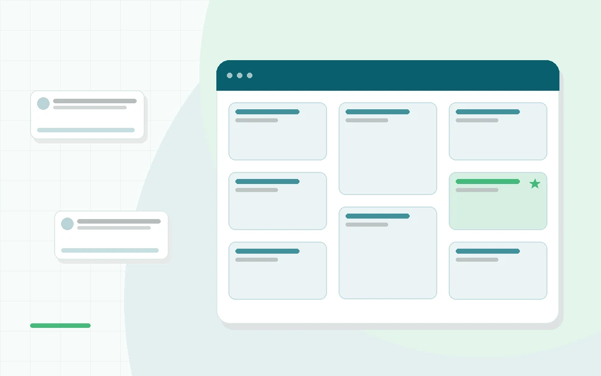 Flat illustration of a person resting with a small handheld device on their chest, teal and mint palette