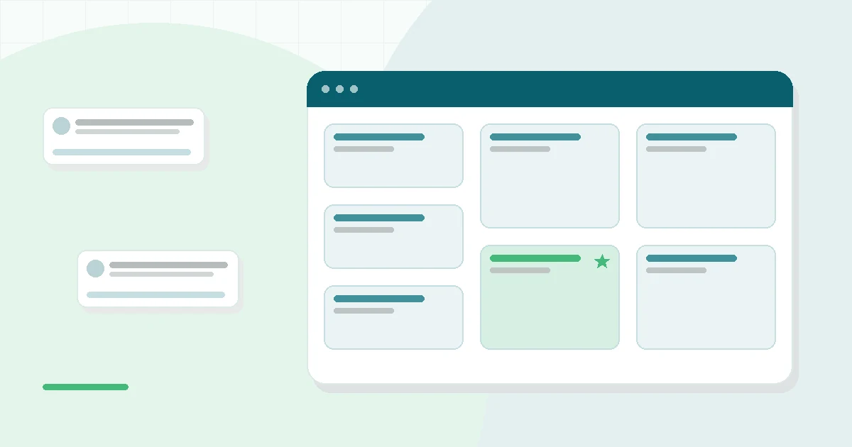 Flat illustration of a phone with a five minute meditation timer, teal and mint palette
