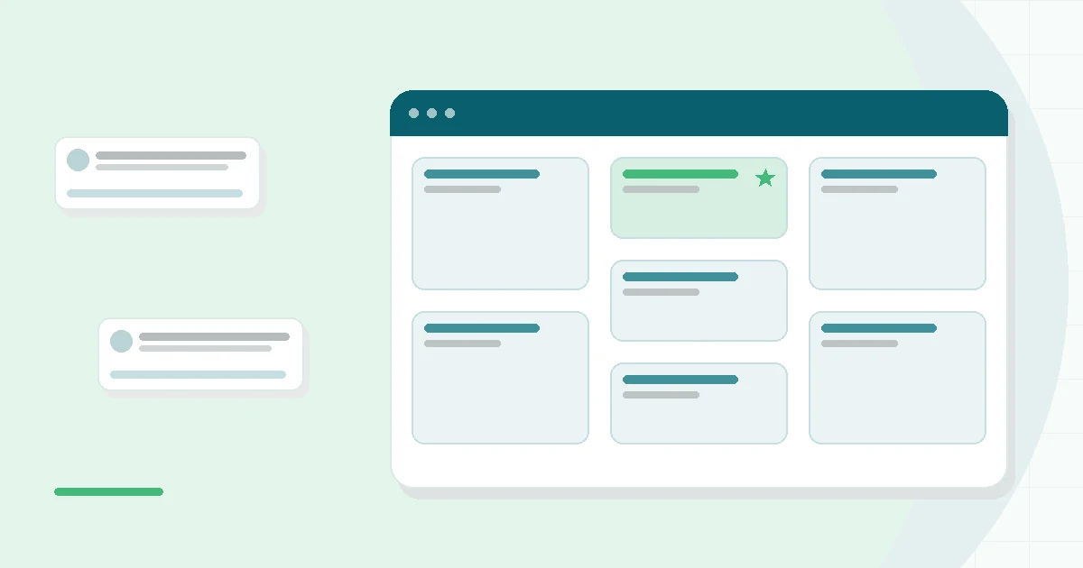 Flat illustration of a person on a telehealth video call with a clinician on a laptop screen, teal and mint palette