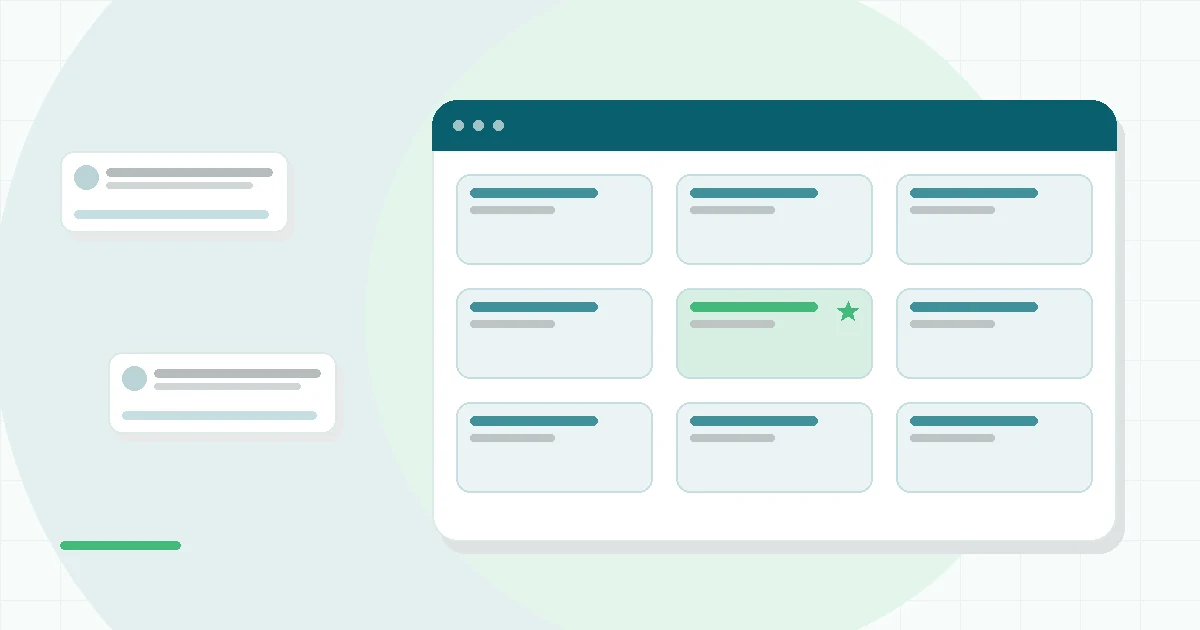 Flat illustration of a single chat window beside a shared chat window for two people, teal and mint palette