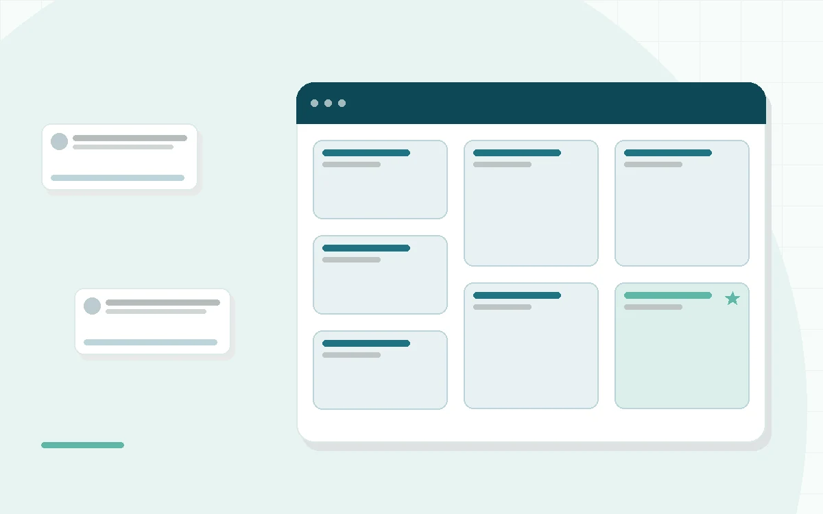 Flat illustration of a tester sinking into a dense foam mattress beside a checklist, a calendar and a moon, teal and mint palette