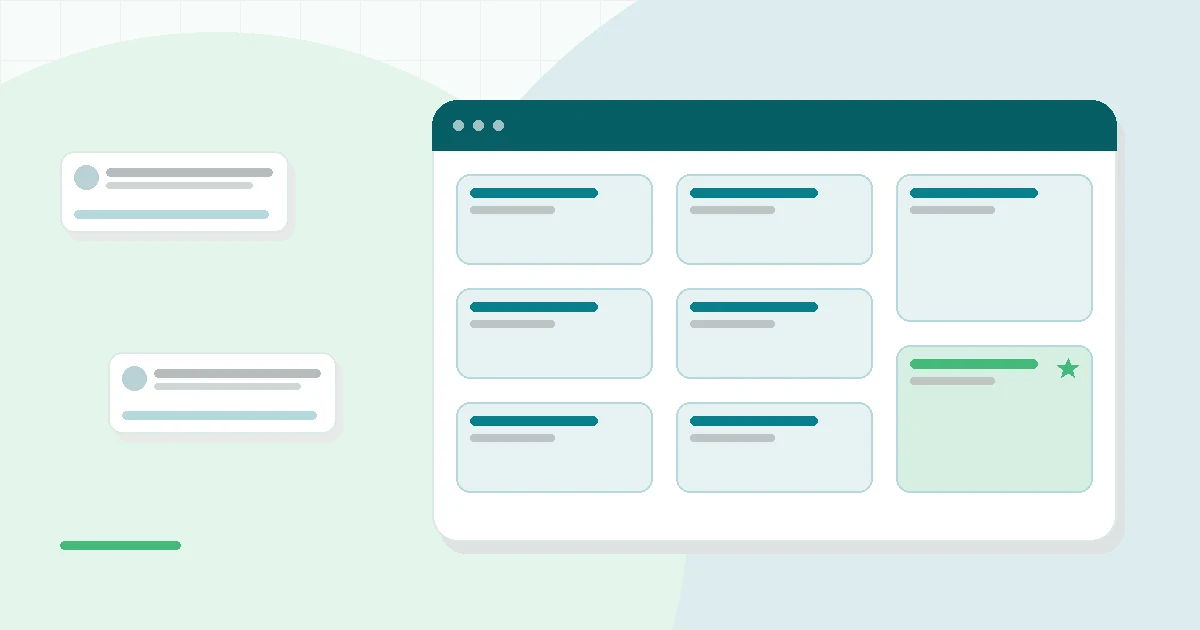 Flat illustration of two supplement bottles side by side, teal and mint palette