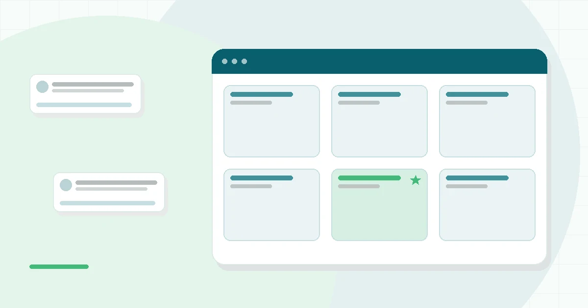 Flat illustration of a person seated in a calm room following a mindfulness session, with a timer, a plant and a sunrise window, teal and mint palette