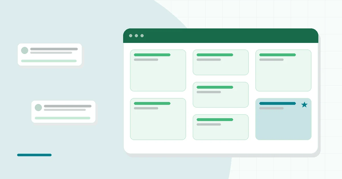 Flat illustration of a screenless band beside a wrist tracker with a display, teal and mint palette